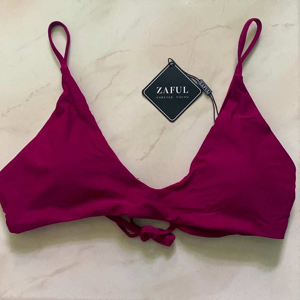 Plum Velvet Bikini Top